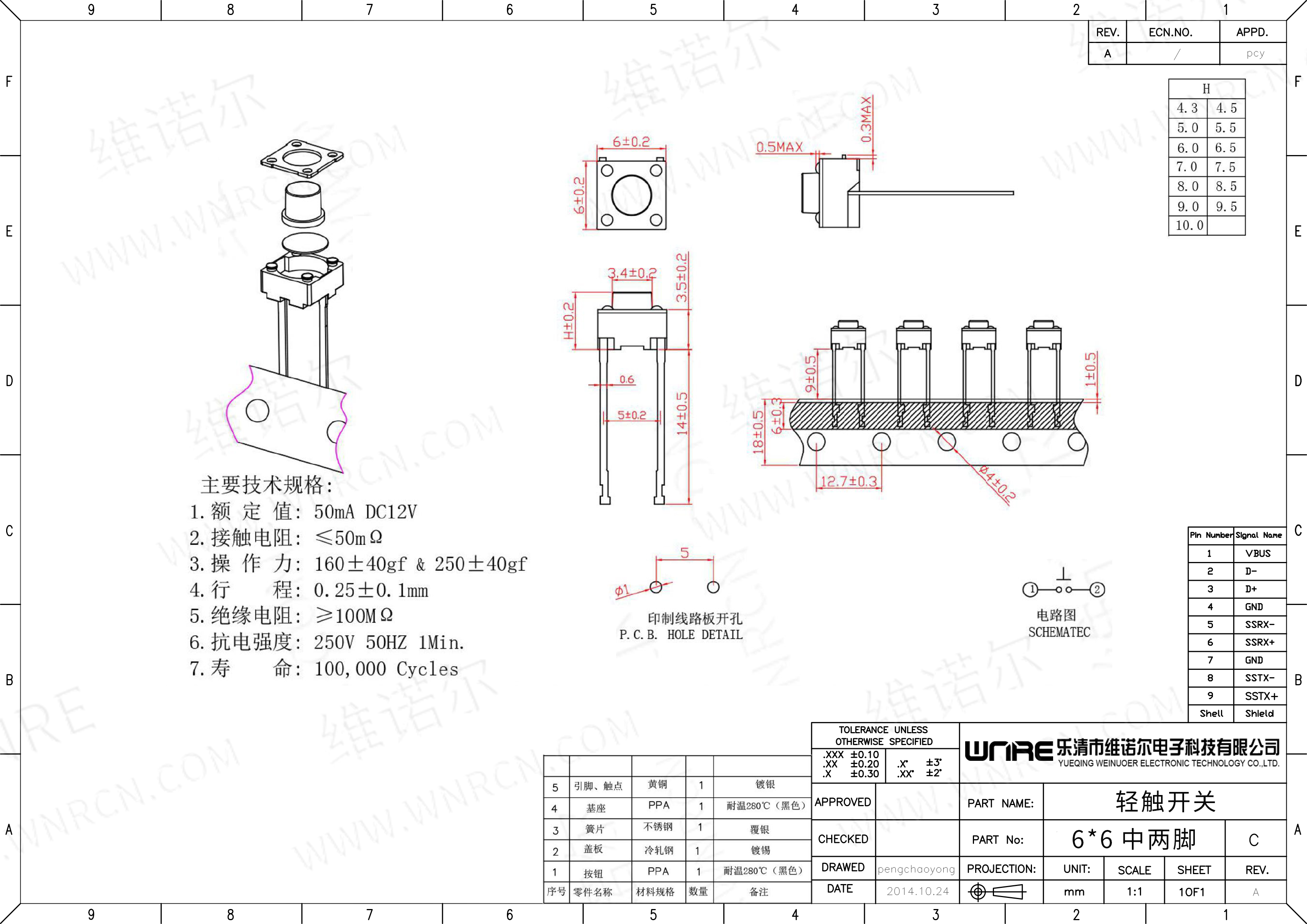 6X6 mediu 2 pin