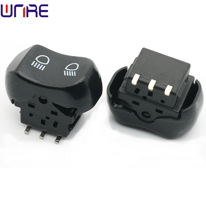 The electric vehicle button headlamp far and near switches two gears boat type switch