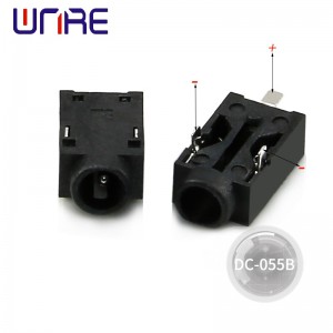 Dc-055b wapamwamba kwambiri DC mphamvu socket Black