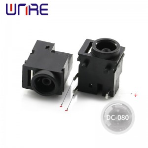 DC-080 Power Socket Black 1.2 pin