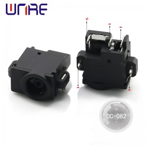 Dc-081 DC Power socket Black 1.2 pins