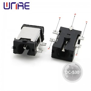 Dc-530 DC power socket 0.6 pin black