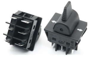 KCD4 Swinging Ship Type Switch 6-pin Double Sided Self Resetting Motor, Forward and Reverse Rotation, Reverse Flip, Power Supply Swing Switch