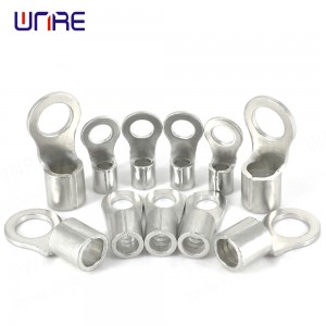 OT Non-terisolasi O-jinis Set Terminal Konektor Kit Listrik Crimp Spade Ring