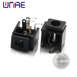 Dc-009a DC power socket female BLACK