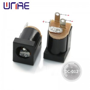 DC connector electrical socket DC-012 BLACK