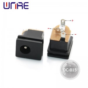 Vertical three-pin straight socket DC-015 large current power socket all copper