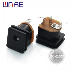 Dc-015c Conector hembra de 3 pines Conector de alimentación DC DC015c