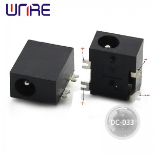 Dc-033 Black dc power female socket connector