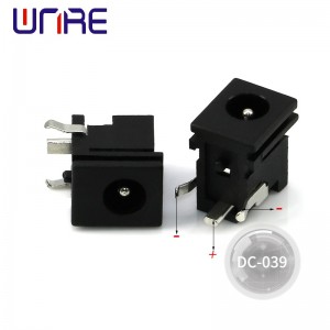 Dc-039 card-in series DC power jack 5.5×2.1 5.5*2.5mm කාන්තා ප්ලග් සොකට්