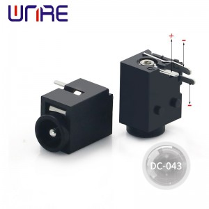 DC-043 Dc power jack The SMT mini DC jack connector is inserted