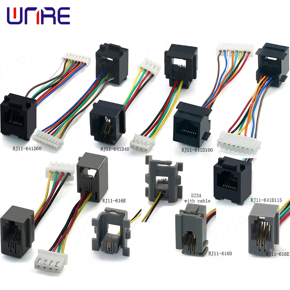 China Rj11 Connectors Modular Jack Socket rj11 Telephone Cable Manufacturer  and Supplier