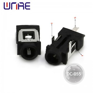 Dc-055 DC Power socket Black Three-pin