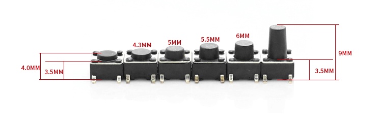 Tact switch របៀបប្រើ 6×6 SMT