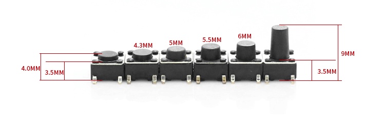Tact switch 6×6 SMT mode of use