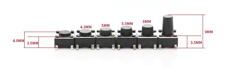 I-Tact switch 6×6 imodi ye-SMT yokusebenzisa