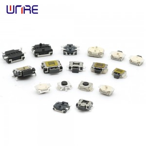 Tact Micro Switch Sèrie A03 2/4pin 8 tipus Botó tàctil Negre/Blanc/Negre+Blanc