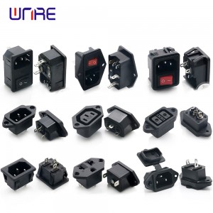 Snap Fast Connector Socket And Switch And Fuse For Machine Power AC Charger Socket