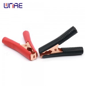 Hot New Products China Large 100A Brass Battery Clip 90mm Alligator Clip Red Black