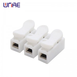 CH-3 Spring Wire Quick Connector Electrical Cable Terminals Clausus Clip Wire Connectors White Splice Lock Wire Quick Terminal
