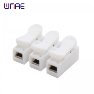 CH-3 Cable de resorte Conector rápido Cable eléctrico Terminales Bloque Clip Cable Conectores Empalme blanco Cable de bloqueo Terminal rápido