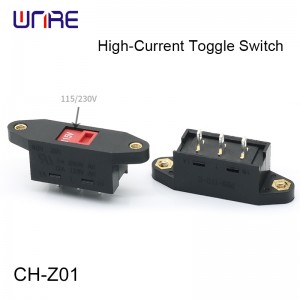 CH-Z01 High Current Toggle Switch 3 Pin 115V 230V Dual Voltage with Threaded Mount for Industrial Generator Marine Systems