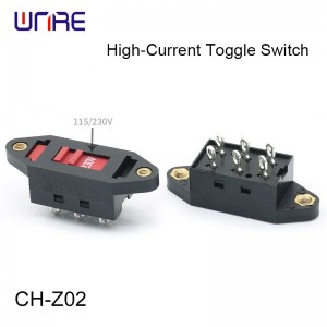 CH-Z02 6-Pin Heavy-Duty Toggle Switch 115V/230V Dual Voltage Threaded Mount for Industrial Power Systems