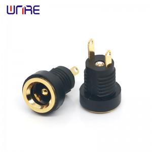 DC-022B DC Power Supply Jack Socket Female Panel Mount Connector Plug Adapter 2 Terminal Types 5.5*2.1 5.5*2.5