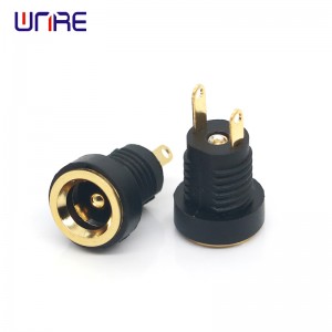 I-DC-022B DC Power Supply Jack Socket Female Panel Mount Connector Plug Adapter 2 Terminal Types 5.5*2.1 5.5*2.5