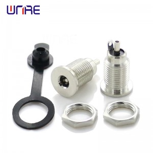 DC-099 M8 3.5*1.35mm DC Power Jack Socket Female Panel Mount Connector Metal DC099 8mm 35135