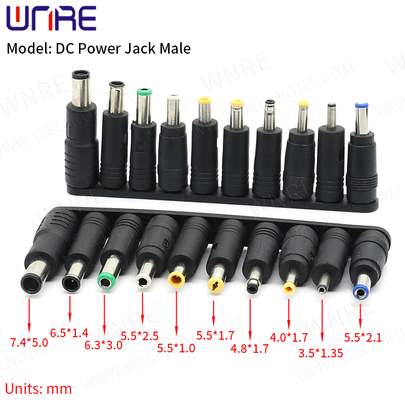 China DC Power Jack Male Power Connector 7.4mm 6.5mm 6.3mm 5.5mm 4.8mm  4.0mm 3.5mm Adapter Nut Panel Mount Adapters Black Manufacturer and  Supplier
