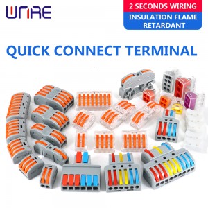 Fast Wire Connectors Spring Splicing Wiring Connector Push-in Terminal Block