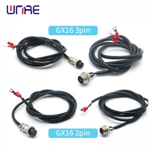 GX16 Butt Joint 2/3/4/5/6 Pins Waterproof Aviation Okunrin Female Female Plug Socket Socket With Waya Cable