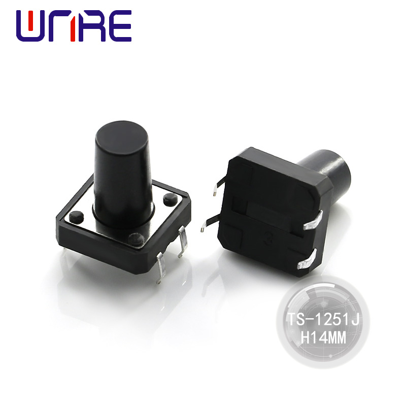 Factory Direct Sale TS-1251JH DIP 4P Tact Switch 12*12*14mm Push Button Switch