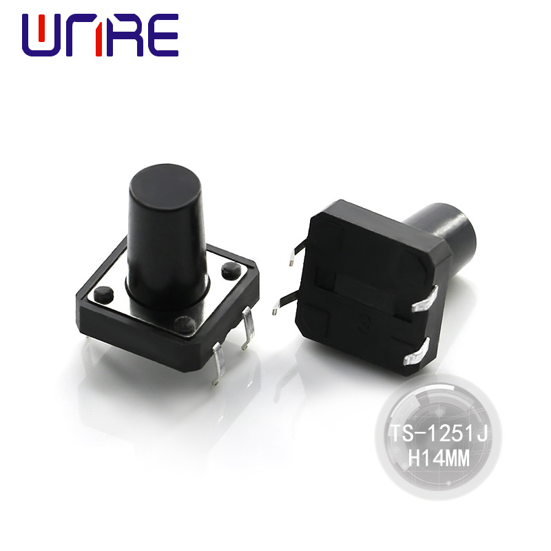 Factory Direct Sale TS-1251JH  DIP 4P Tact Switch 12*12*14mm Push Button Switch