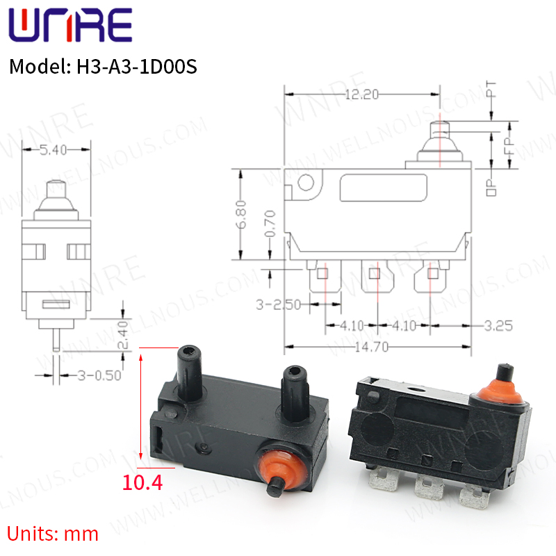 Osunwon H3-A3-1D00S Mabomire Micro Yipada Atunto Ti ara ẹni Yipada Yipada Imọran