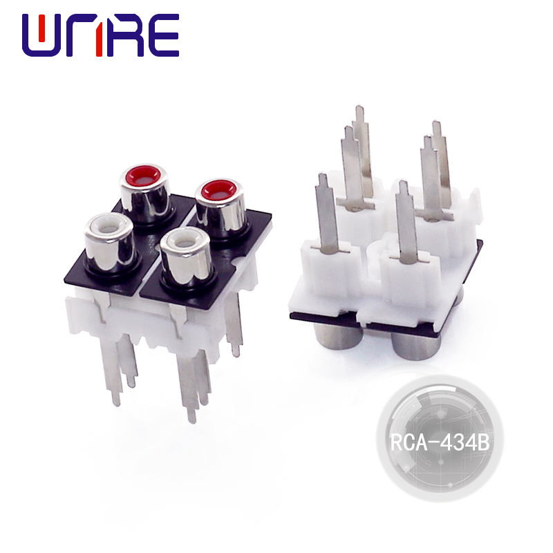 Female RCA Pin Jack Series Pcb Mount Cable Connector Bakeng sa DVD/TV/CCTV/Home Theater System/Audio/Video