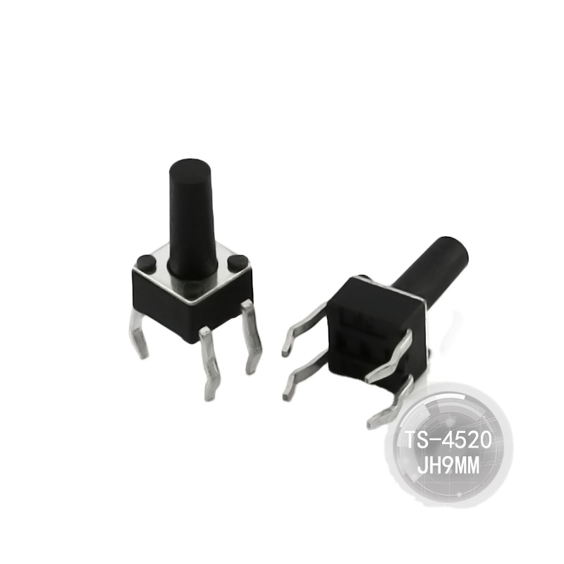 Sprzedaż hurtowa TS-4520 JH9MM DIP 4P przełącznik taktowy 4.5*4.5*9mm przełącznik wciskany