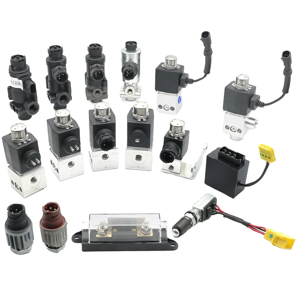 Elettrovalvola Pneuma a solenoide a tre vie a due posizioni 24VDC0.5A per Sinotruk/Shacman Delong/Steyr Accessori originali Freno di scarico