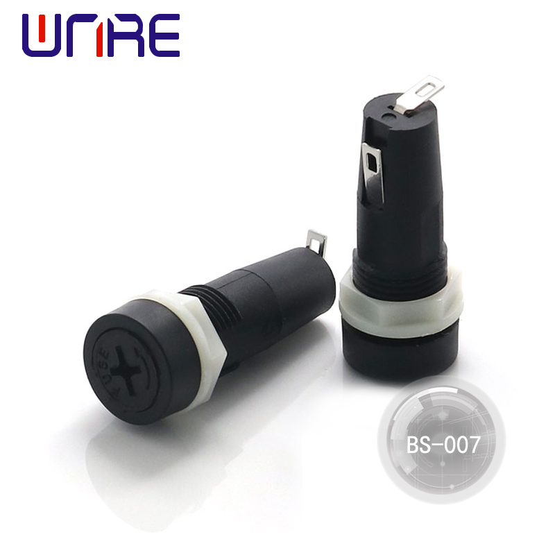 Boleng bo Phahameng BS-007 Insurance Tube Socket Cylindrical 5*20mm Tube Fuse Holder Made In China