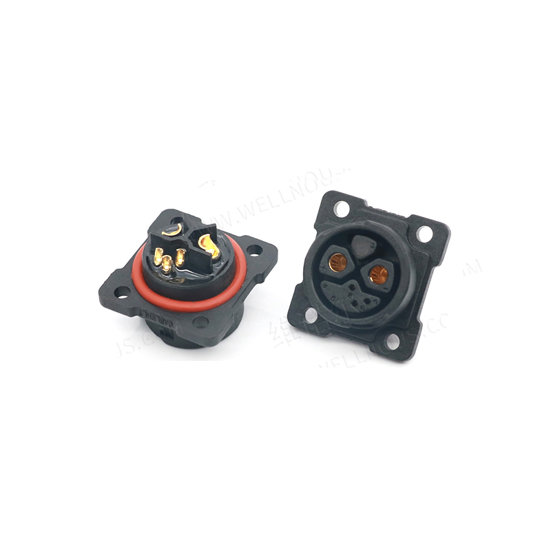 E-BIKE Battery Connector IP67 30-50A Charging Port M25 2+3 Female Square Plug With Cable Scooter Socket e Bike Plug Batteries