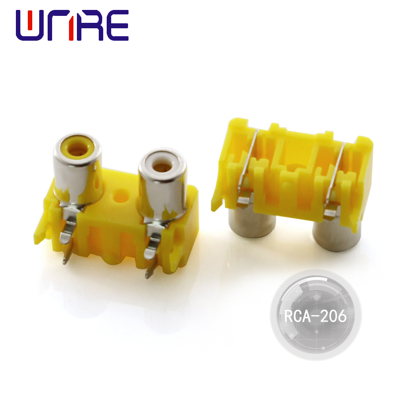 Lupum Female RCA Connector Pcb Mount Cable Connector For DVD/TV/CCTV/Home Theatre System/Audio/Video