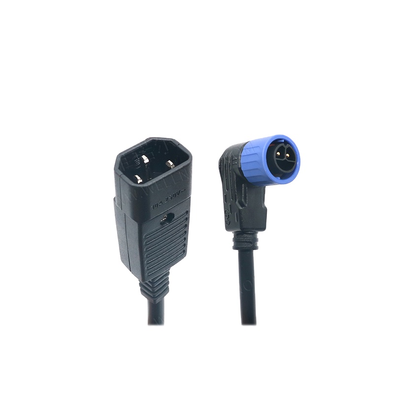 1 ຊຸດ M20 2+0 ແລະ AC Male Plug Charging Port E-BIKE Battery Connector IP67 Scooter Socket Plug with Cable C13 Socket