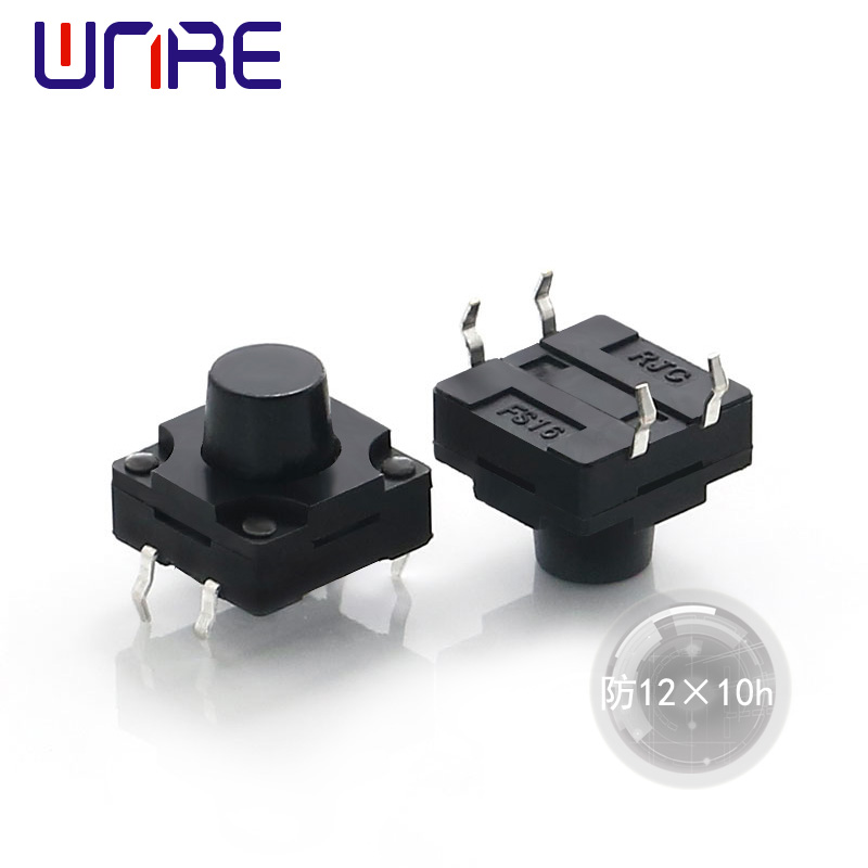 China Factory Waterproof Tact Switch DIP 12 * 12 * 10mm Push Button Switch