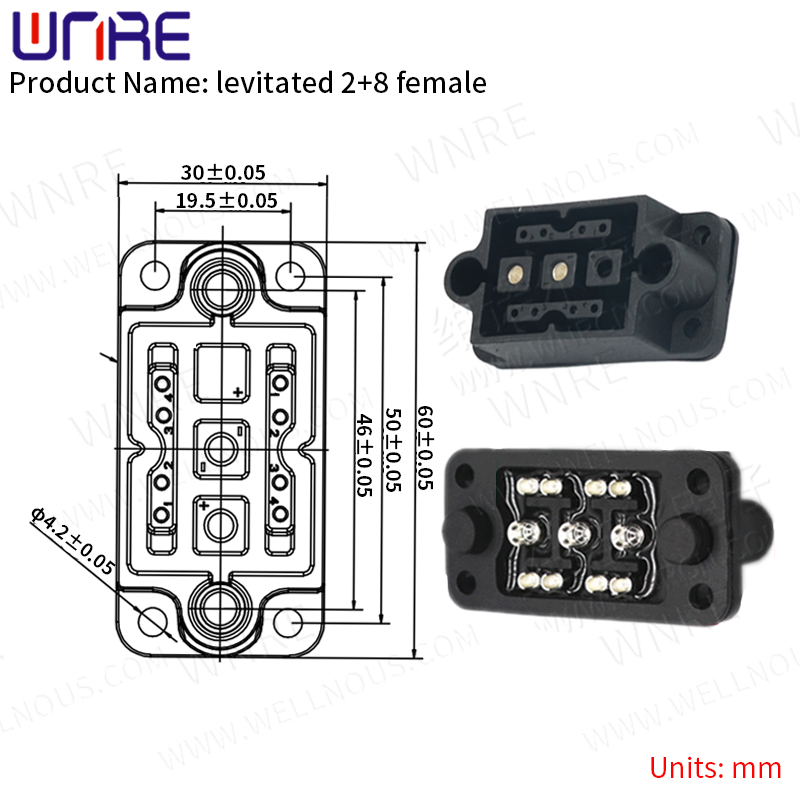 Levitated 2+8 Female E-BIKE Battery Connector IP67 Scooter Socket Electric Bike Batteries Charging Waterproof Plug With  Wire