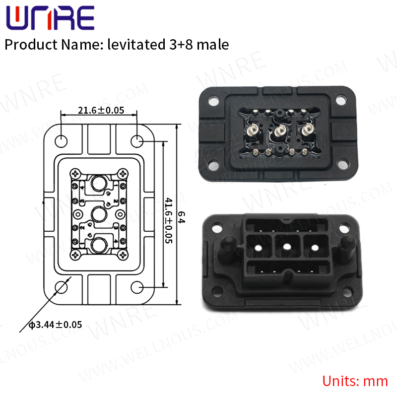 Levitated 3+8 Male E-BIKE Battery Connector IP67 Scooter Socket Electric Bike Battery Charging Plug Waterproof With Cable Wire