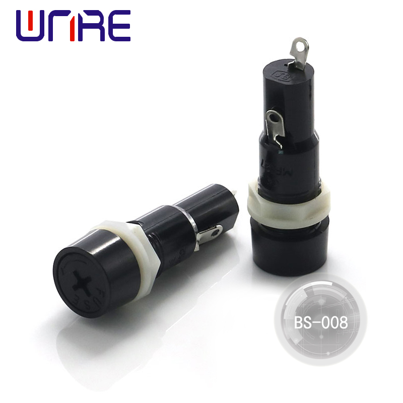 Good Quality BS-008 Tube Fuse Holder 5*20mm Insurance Tube Socket Cylindrical