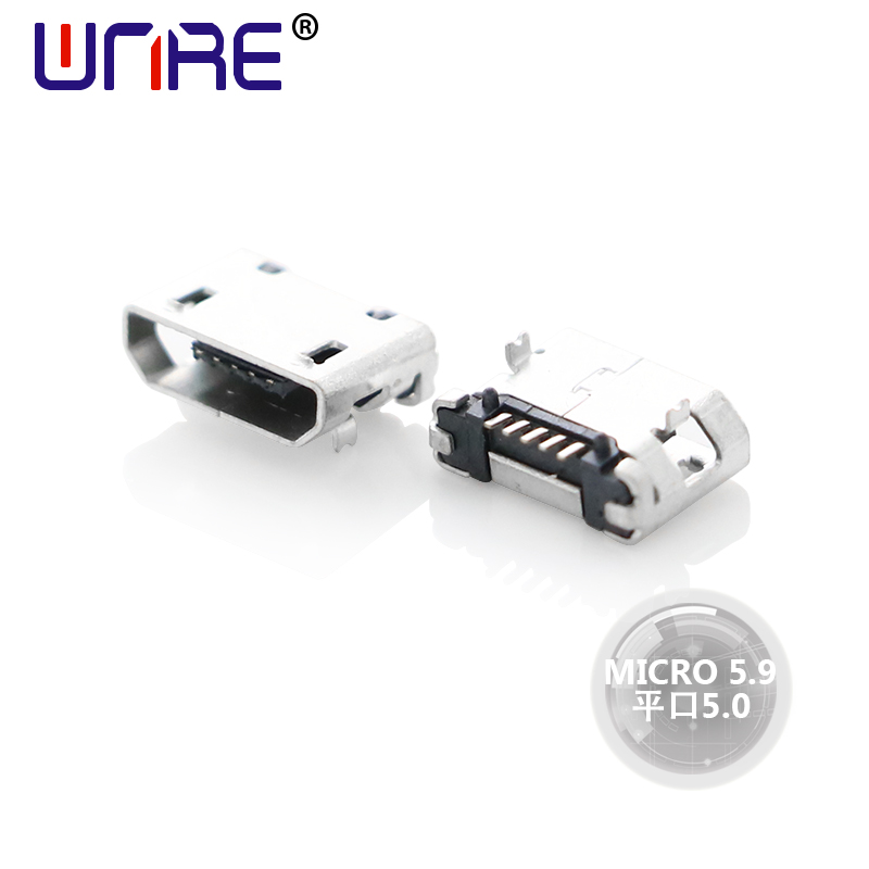 Micro 5.9 Plain Top 5.0 Socket Connector Connettori di ricarica per dispositivi mobili