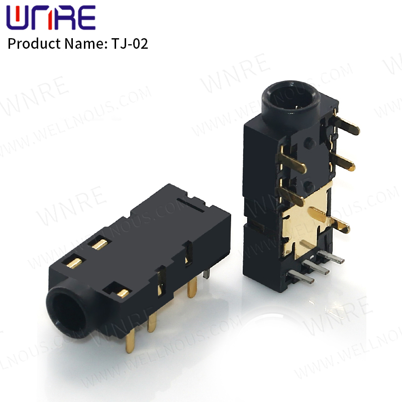 TJ-02 Presa d'àudio estèreo 3D de 3,5 mm TJ-02 Auriculars de doble canal 3,5 Connector d'interruptor de 8 pins (PIN)