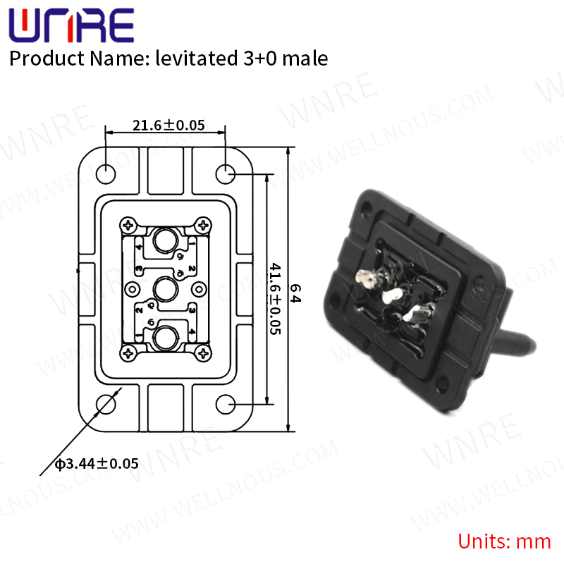 Conector de batería levitado 3+0 macho para bicicleta eléctrica IP67, enchufe para scooter, baterías de bicicleta eléctrica, enchufe impermeable de carga con cable